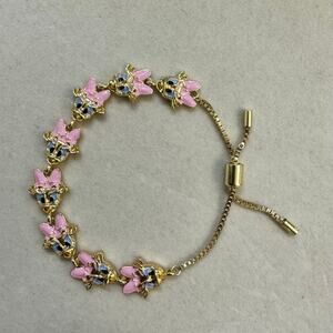 Baublebar Disney Daisy Duck Repeating Bracelet Adjustable Gold Tone NEW